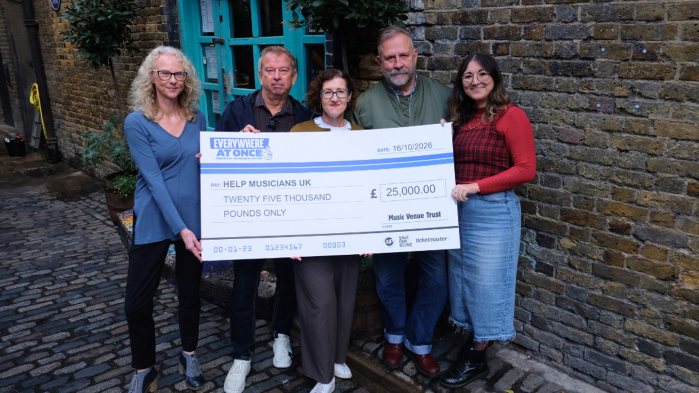 Everywhere at once raises £100,000 for music and youth charities