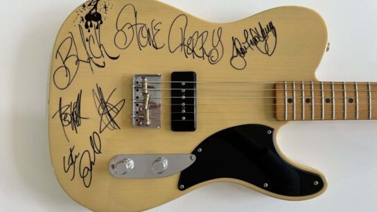 Signed electric guitar