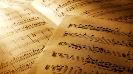 Pages of music manuscript
